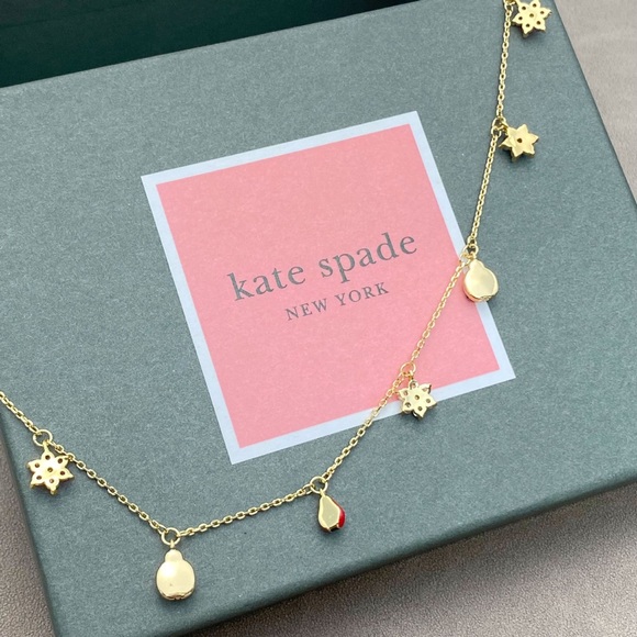 Kate Spade Gold Necklace with Colorful Charms - Picture 3 of 5
